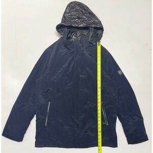 Tumi Tech Jacket Mens M Black Full Zip Hooded Lightweight Rain‎ Coat